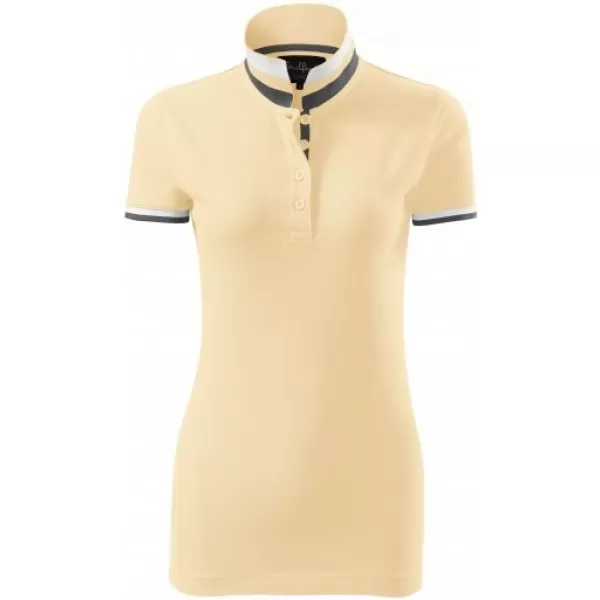  Дамска тениска с яка MALFINI PREMIUM COLLAR UP 257 БЪРБЪН ВАНИЛИЯ 