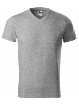 Мъжка тениска MALFINI HEAVY V-NECK 111 ТЪМНОСИВИ ОТБЛЯСЪЦИ