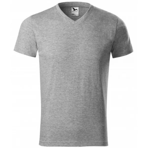  Мъжка тениска MALFINI HEAVY V-NECK 111 ТЪМНОСИВИ ОТБЛЯСЪЦИ 