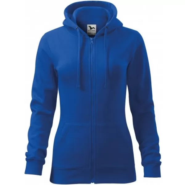  Дамски суичър MALFINI TRENDY ZIPPER 411 КРАЛСКО СИНЬО 