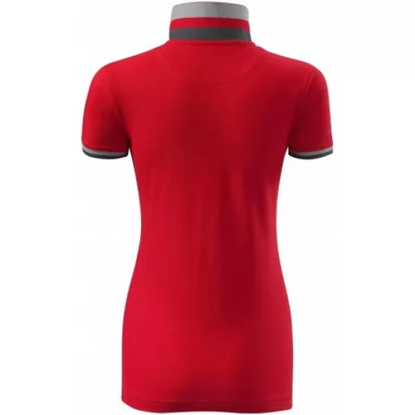  Дамска тениска с яка MALFINI PREMIUM COLLAR UP 257 ЧЕРВЕНА ФОРМУЛА 