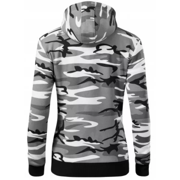  Дамски суичър MALFINI CAMO ZIPPER C20 КАМУФЛАЖНО СИВО 