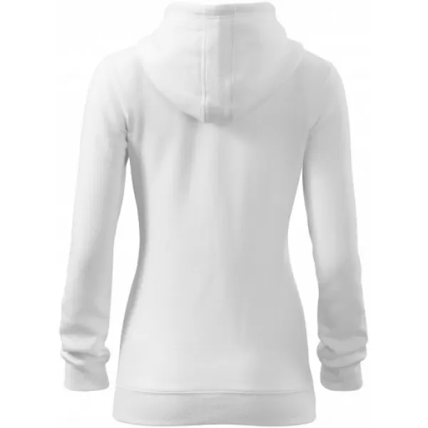  Дамски суичър MALFINI TRENDY ZIPPER 411 БЯЛО 