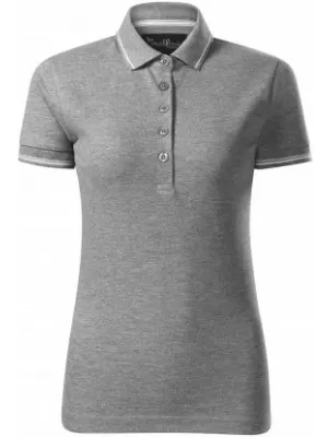 Дамска тениска с яка MALFINI PREMIUM PERFECTION PLAIN 253 ТЪМНОСИВИ ОТБЛЯСЪЦИ