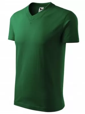 Мъжка тениска MALFINI V-NECK 102 БУТИЛКА ЗЕЛЕНО