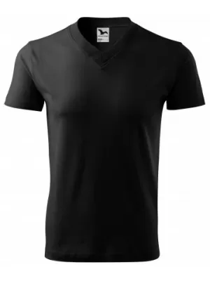 Мъжка тениска MALFINI V-NECK 102 ЧЕРЕН