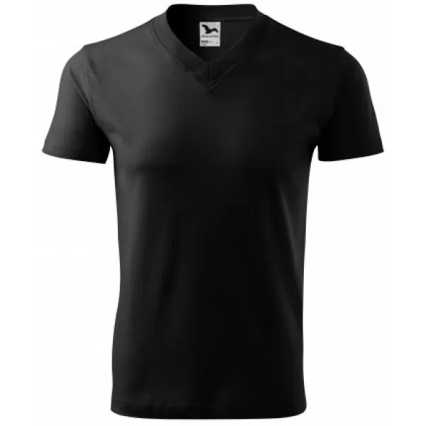  Мъжка тениска MALFINI V-NECK 102 ЧЕРЕН 