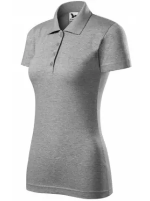 Дамска тениска с яка MALFINI SINGLE J. 223 ТЪМНОСИВИ ОТБЛЯСЪЦИ