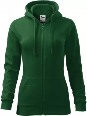 Дамски суичър MALFINI TRENDY ZIPPER 411 БУТИЛКА ЗЕЛЕНО