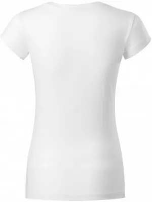 Дамска тениска MALFINI FIT V-NECK 162 БЯЛО
