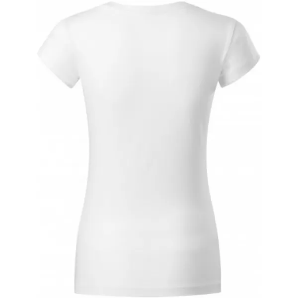  Дамска тениска MALFINI FIT V-NECK 162 БЯЛО 