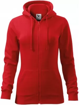 Дамски суичър MALFINI TRENDY ZIPPER 411 ЧЕРВЕНО