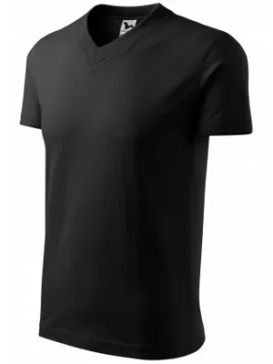 Мъжка тениска MALFINI V-NECK 102 ЧЕРЕН