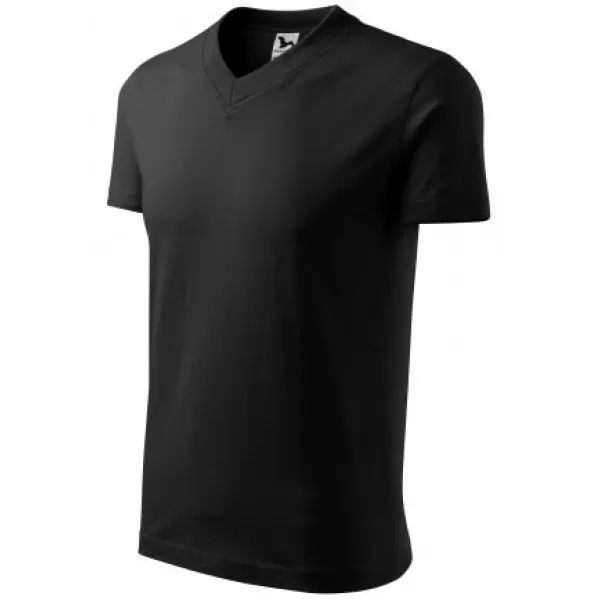  Мъжка тениска MALFINI V-NECK 102 ЧЕРЕН 
