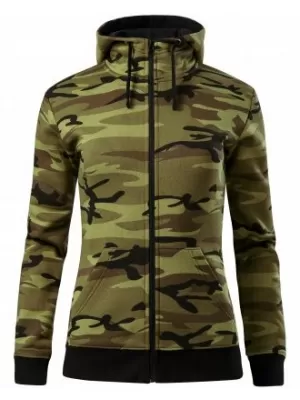 Дамски суичър MALFINI CAMO ZIPPER C20 КАМУФЛАЖНО ЗЕЛЕНО