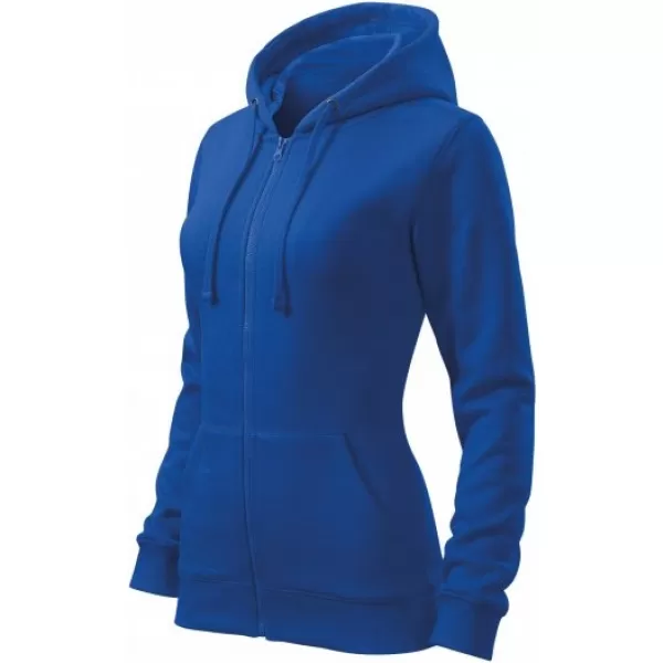  Дамски суичър MALFINI TRENDY ZIPPER 411 КРАЛСКО СИНЬО 