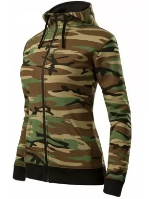 Дамски суичър MALFINI CAMO ZIPPER C20 КАМУФЛАЖНО КАФЯВО