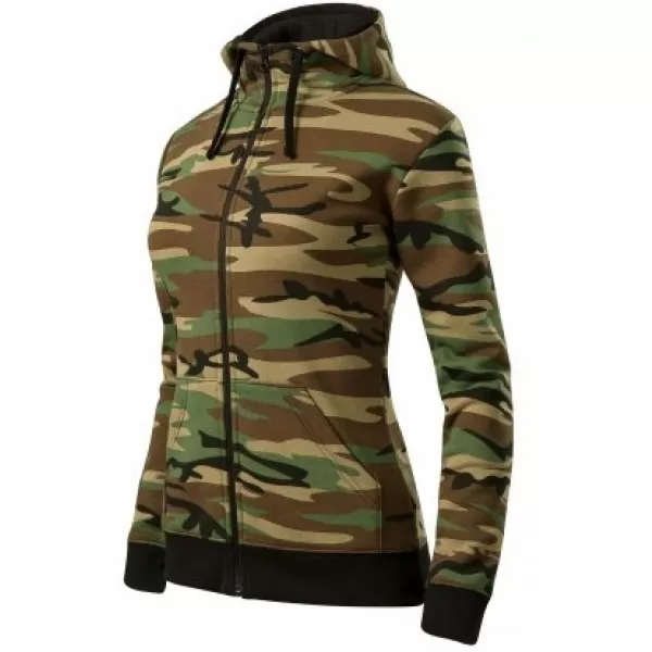  Дамски суичър MALFINI CAMO ZIPPER C20 КАМУФЛАЖНО КАФЯВО 