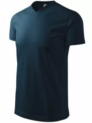 Мъжка тениска MALFINI HEAVY V-NECK 111 МОРСКО СИНЬО
