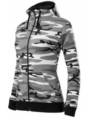 Дамски суичър MALFINI CAMO ZIPPER C20 КАМУФЛАЖНО СИВО