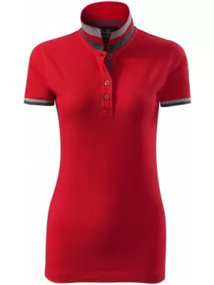 Дамска тениска с яка MALFINI PREMIUM COLLAR UP 257 ЧЕРВЕНА ФОРМУЛА