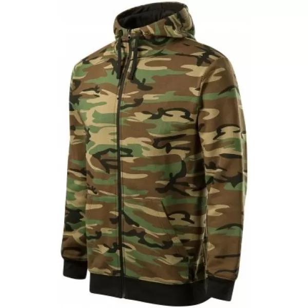  Мъжки суичър MALFINI CAMO ZIPPER C19 КАМУФЛАЖНО КАФЯВО 