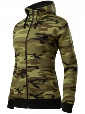 Дамски суичър MALFINI CAMO ZIPPER C20 КАМУФЛАЖНО ЗЕЛЕНО