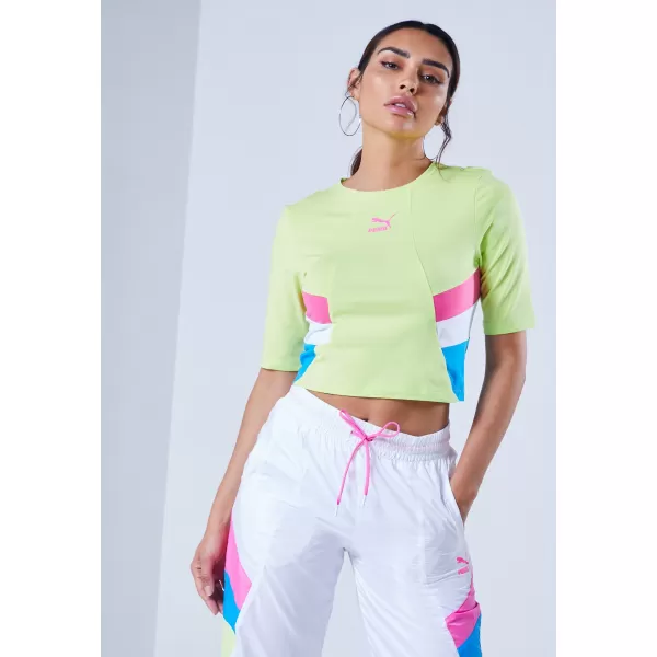  Дамско горнище PUMA TFS RETRO CROP TOP РЯЗКО ЗЕЛЕНО 