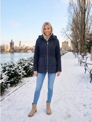 Дамско зимно яке KIXMI KAITLYN ТЪМНО СИНЬО