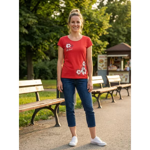 Dámské triko ALTISPORT CARRYOVER ALW016122 ČERVENÁ 