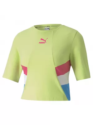 Дамско горнище PUMA TFS RETRO CROP TOP РЯЗКО ЗЕЛЕНО