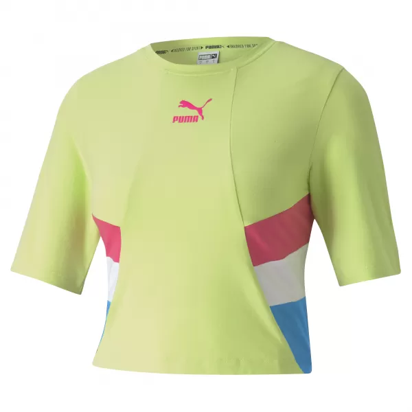  Дамско горнище PUMA TFS RETRO CROP TOP РЯЗКО ЗЕЛЕНО 
