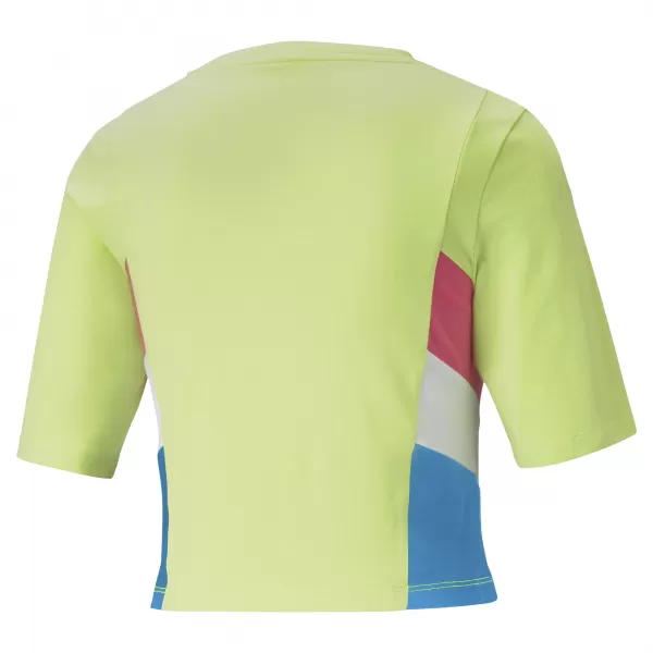  Дамско горнище PUMA TFS RETRO CROP TOP РЯЗКО ЗЕЛЕНО 