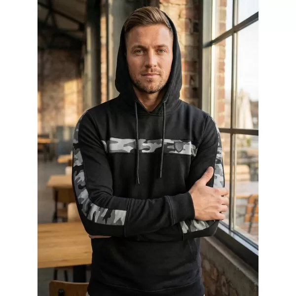  Мъжки удължен суичър KIXMI KENNY ЧЕРЕН 