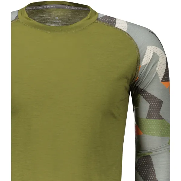  Мъжка термо блуза SENSOR MERINO IMPRESS 19200021 SAFARI/CAMO 