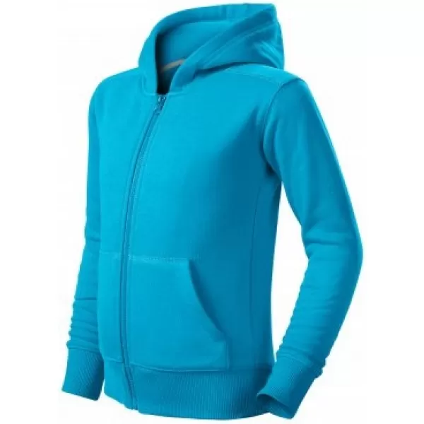  Детски суичър MALFINI TRENDY ZIPPER 412 ТЮРКОАЗ 