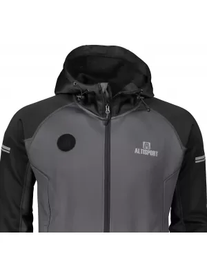 Мъжки спортен суичър ALTISPORT PIUMAN ТЪМНО СИВ