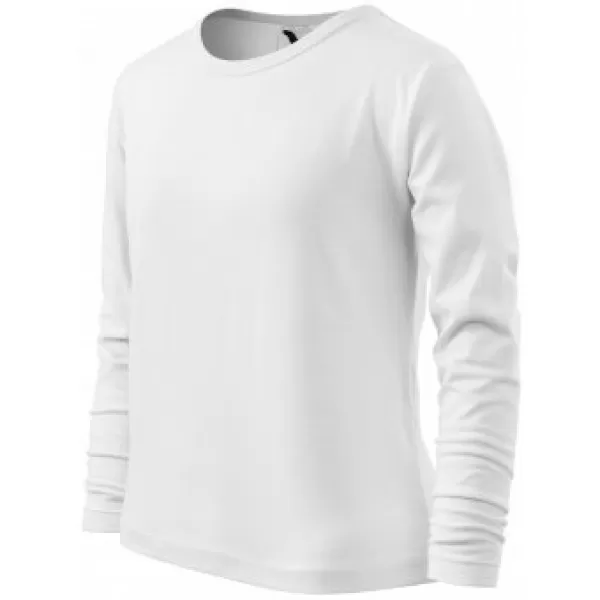  Детска тениска MALFINI FIT-T LS 121 БЯЛО 