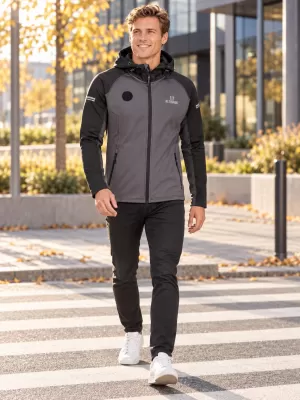 Мъжки спортен суичър ALTISPORT PIUMAN ТЪМНО СИВ