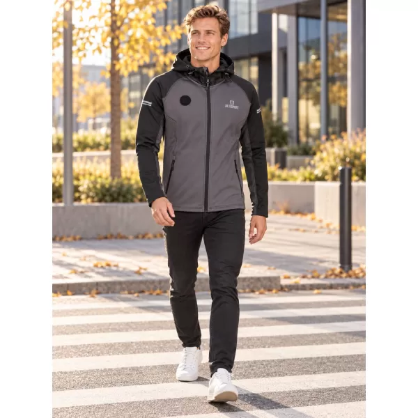  Мъжки спортен суичър ALTISPORT PIUMAN ТЪМНО СИВ 