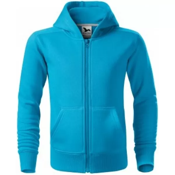  Детски суичър MALFINI TRENDY ZIPPER 412 ТЮРКОАЗ 