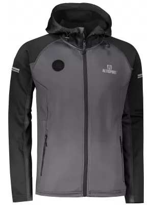Мъжки спортен суичър ALTISPORT PIUMAN ТЪМНО СИВ
