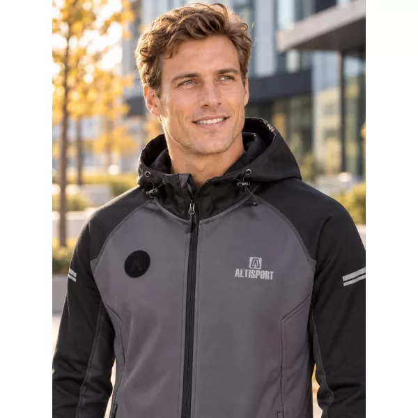  Мъжки спортен суичър ALTISPORT PIUMAN ТЪМНО СИВ 