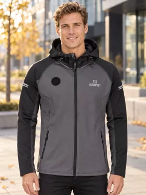 Мъжки спортен суичър ALTISPORT PIUMAN ТЪМНО СИВ