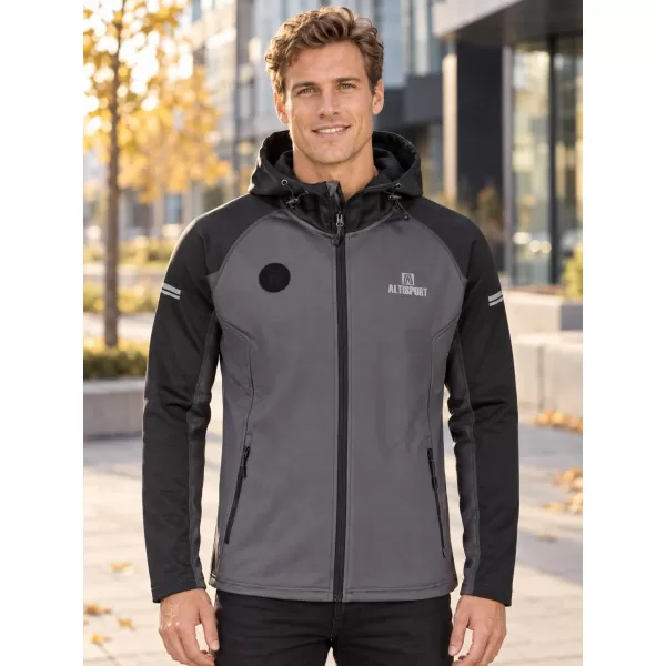  Мъжки спортен суичър ALTISPORT PIUMAN ТЪМНО СИВ 