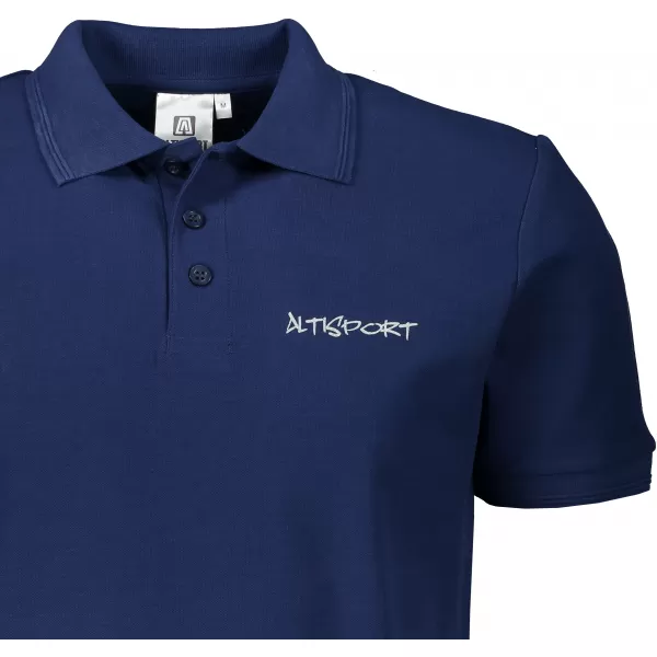  Мъжка тениска с яка ALTISPORT ALM013203 СРЕДНОЩНО СИНЬО 