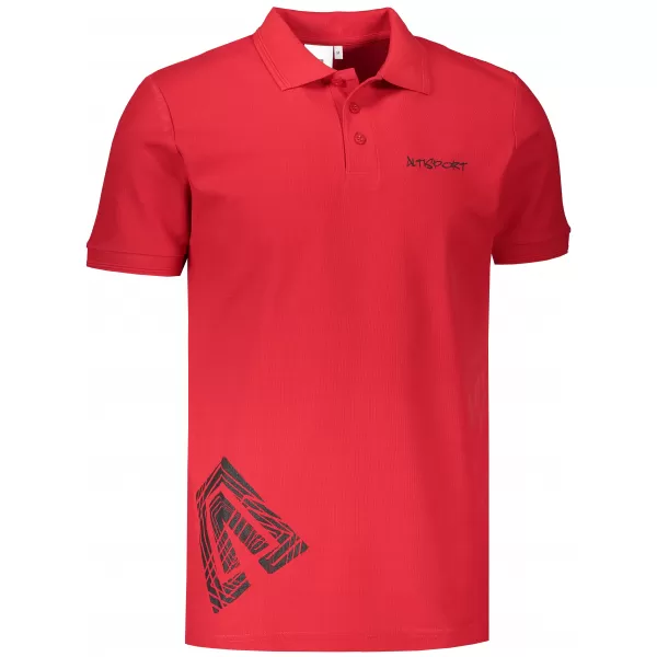  Мъжка тениска с яка ALTISPORT ALM013203 ЧЕРВЕН 