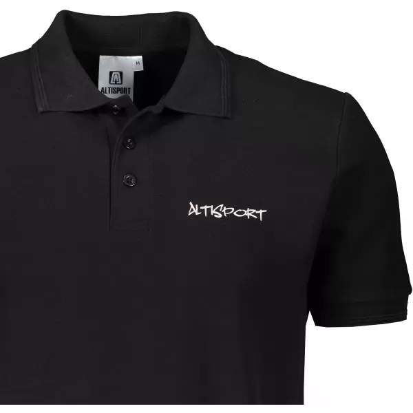  Мъжка тениска с яка ALTISPORT ALM013203 ЧЕРНО И БЯЛО 