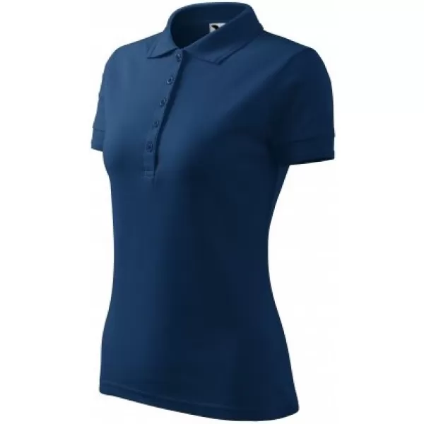  Дамска тениска с яка MALFINI PIQUE POLO 210 СРЕДНОЩНО СИНЬО 