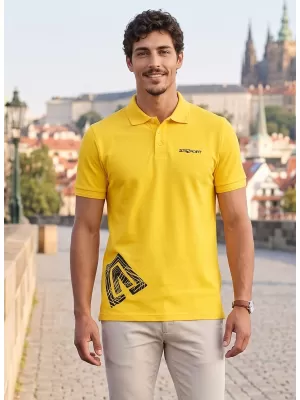 Мъжка тениска с яка ALTISPORT ALM013203 ЖЪЛТО